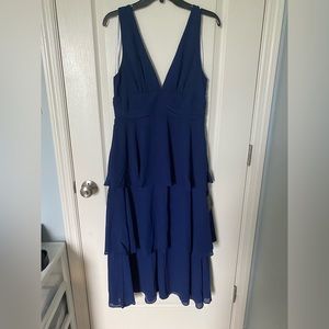 Tiered Navy Sleeveless Dress